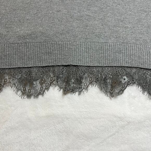 Lane Bryant Pullover Lace Trim Knit Sweater Size 14/16 Classic Minimalist - Picture 5 of 7